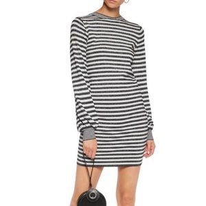 MAJE Metallic striped stretch-knit mini dress Size 1